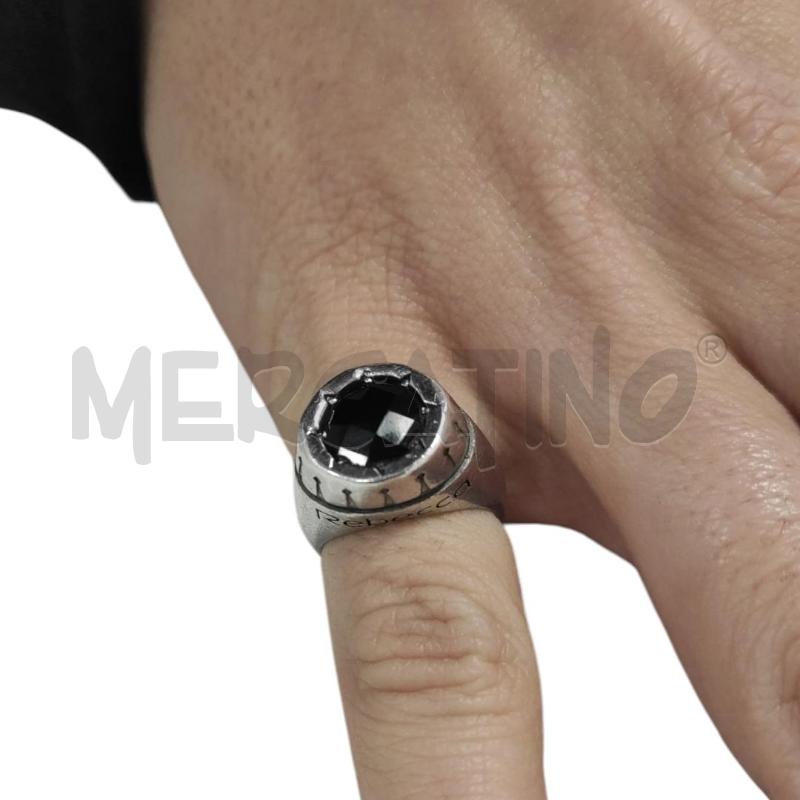 ANELLO DONNA REBECCA PIETRA NERA | Mercatino dell'Usato Salerno torrione 1