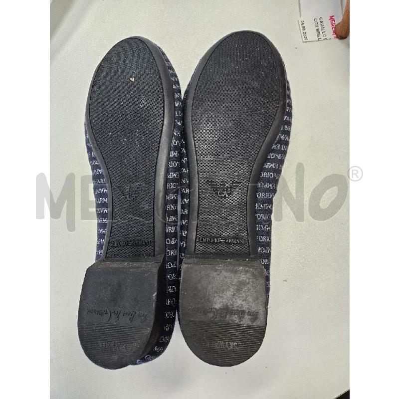 BALLERINA EMPORIO ARMANI BLU LOGATA TG 39,5 | Mercatino dell'Usato Salerno torrione 4