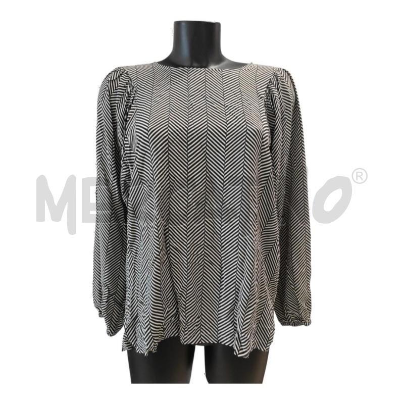 BLUSA DONNA CARMEN MILANO RIG BIANCHE NERE TG XL | Mercatino dell'Usato Salerno torrione 1
