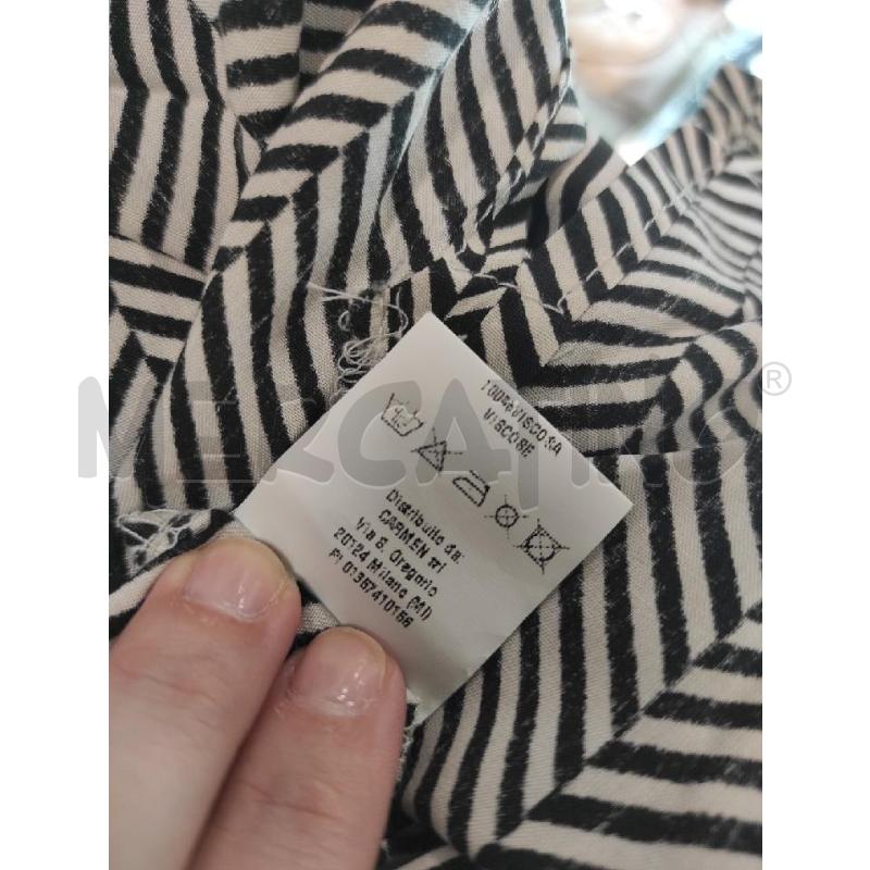 BLUSA DONNA CARMEN MILANO RIG BIANCHE NERE TG XL | Mercatino dell'Usato Salerno torrione 4