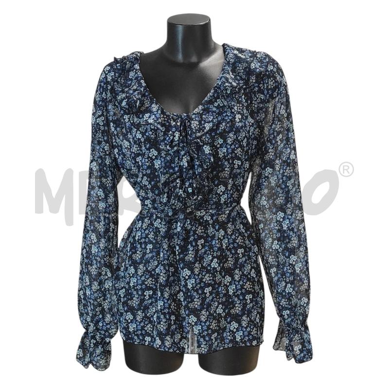BLUSA DONNA GUESS BLU FLOREALE VELATA TG. U | Mercatino dell'Usato Salerno torrione 1