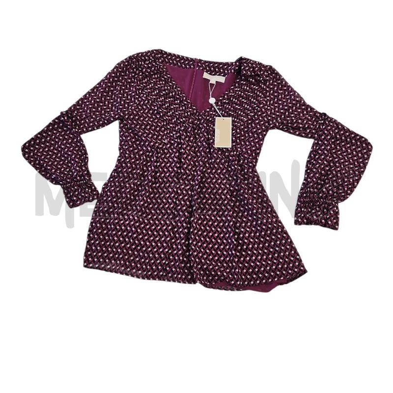 BLUSA DONNA MICHAEL KORS FANT VIOLA NERA GEOM TG S NUOVA CARTELLINATA | Mercatino dell'Usato Salerno torrione 1