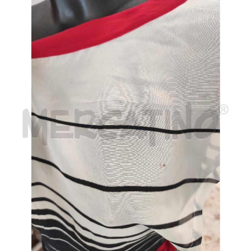 BLUSA DONNA VALENTINO SAND RIGHE BIANCO BLU ROSSO TG. 42 | Mercatino dell'Usato Salerno torrione 3