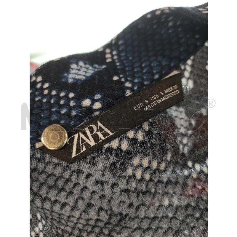 BLUSA DONNA ZARA BLU PITONATA TG S | Mercatino dell'Usato Salerno torrione 3