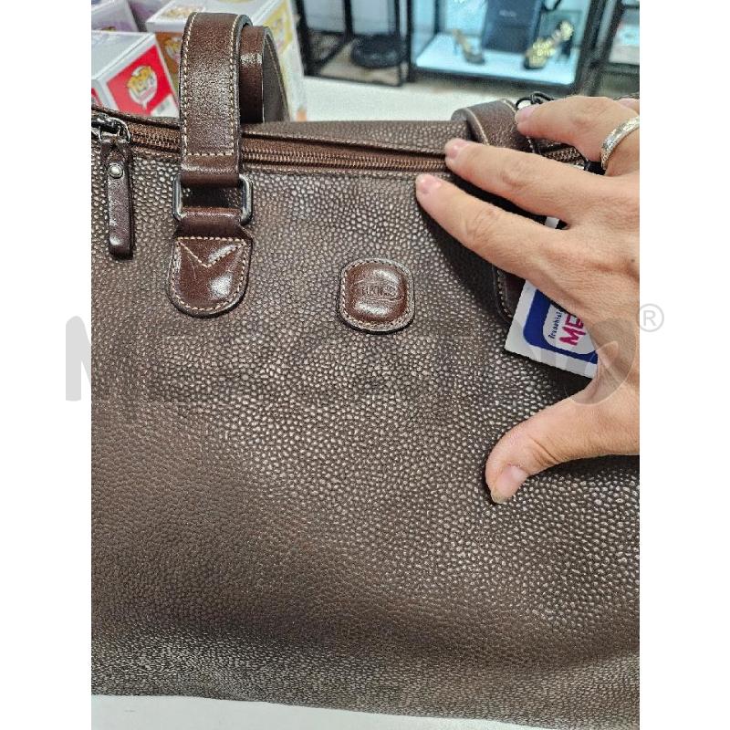 BORSA DONNA BRIC'S SHOPPER PELLE MARRONE | Mercatino dell'Usato Salerno torrione 3