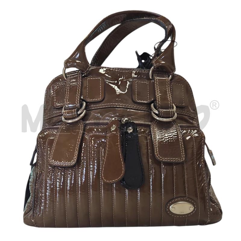BORSA DONNA CHLOÉ BAY BAG MARRONE VERNICIATA | Mercatino dell'Usato Salerno torrione 1