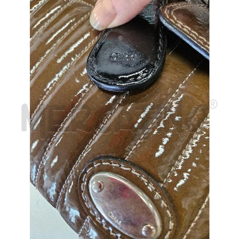 BORSA DONNA CHLOÉ BAY BAG MARRONE VERNICIATA | Mercatino dell'Usato Salerno torrione 3