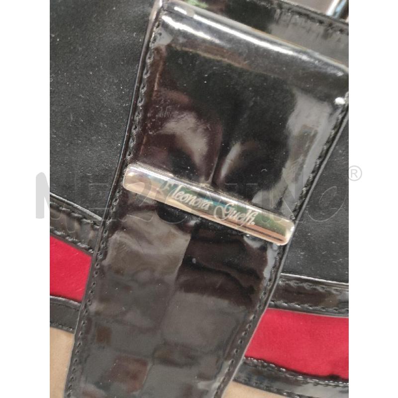 BORSA DONNA ELEONORA GUELFI NERO LUCIDO ROSSO VERDE BEIGE SCAMOSCIATO | Mercatino dell'Usato Salerno torrione 3