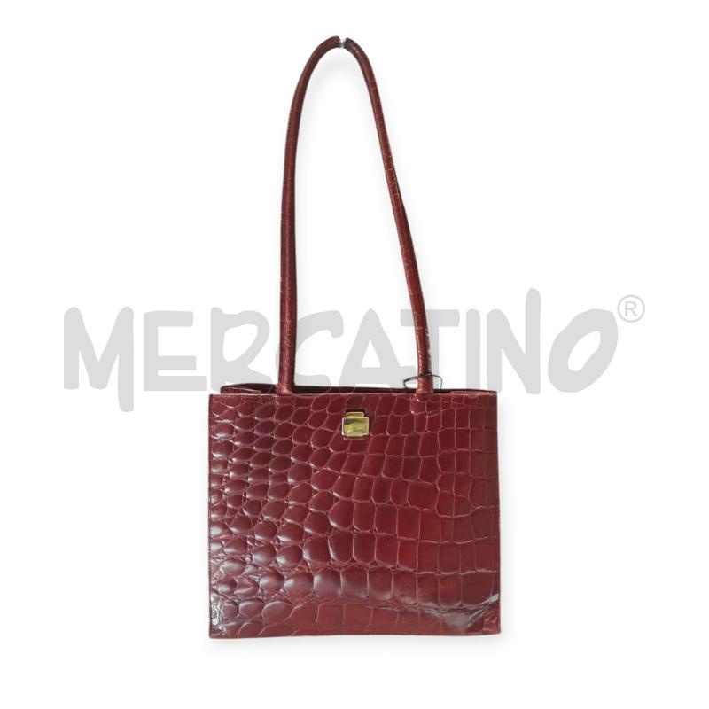 BORSA DONNA FURLA ROSSA COCCODRILLO | Mercatino dell'Usato Salerno torrione 1