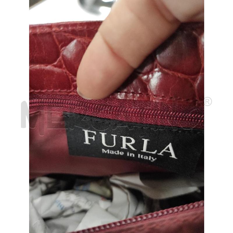 BORSA DONNA FURLA ROSSA COCCODRILLO | Mercatino dell'Usato Salerno torrione 4
