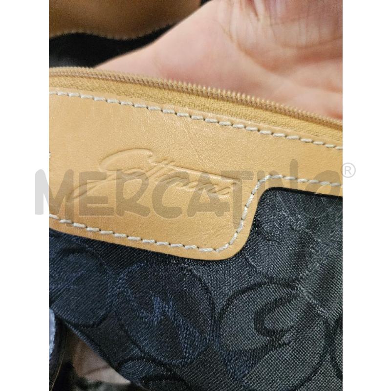 BORSA DONNA GATTINONI BLU CON DETTAGLI BEIGE PELLE | Mercatino dell'Usato Salerno torrione 4