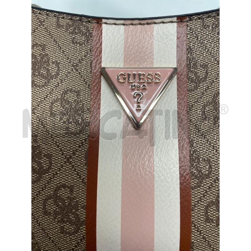 BORSA DONNA GUESS MARRONE MONOGRAM | Mercatino dell'Usato Salerno torrione 3