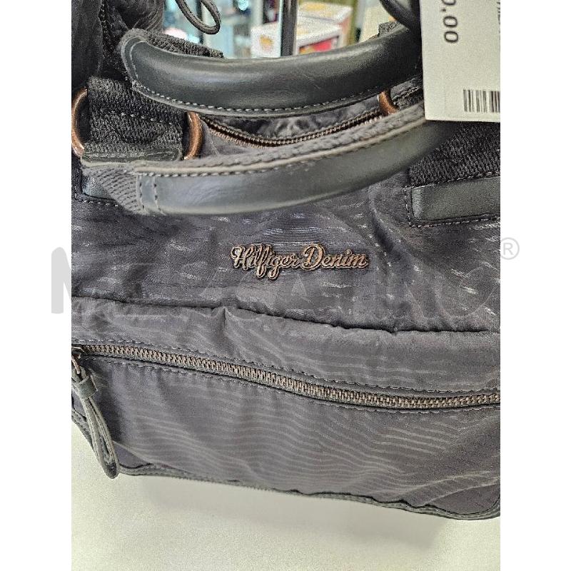 BORSA DONNA HILFIGER GRIGIA TELA | Mercatino dell'Usato Salerno torrione 3