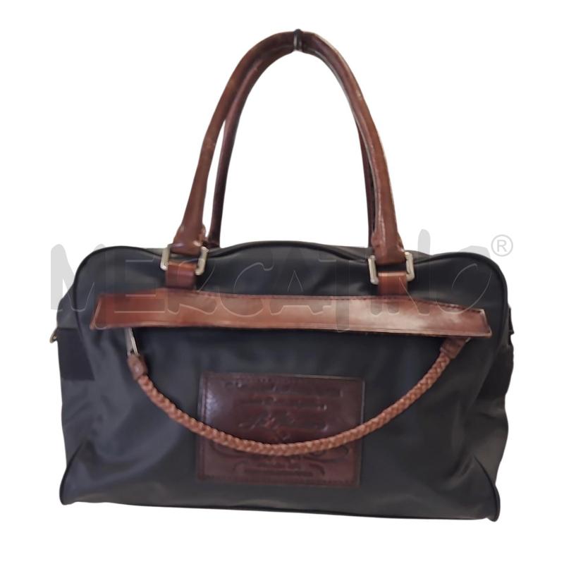 BORSA DONNA LA MARTINA NYLON NERO E PELLE | Mercatino dell'Usato Salerno torrione 1