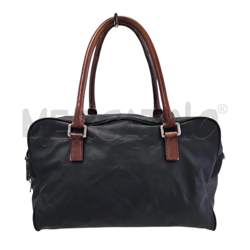 BORSA DONNA LA MARTINA NYLON NERO E PELLE | Mercatino dell'Usato Salerno torrione 2