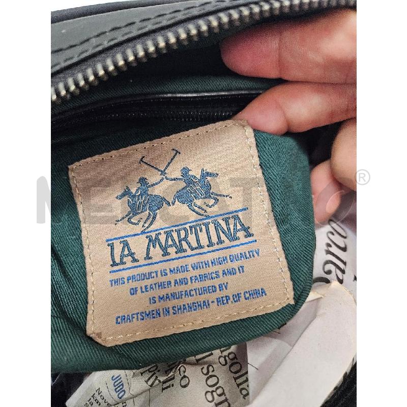BORSA DONNA LA MARTINA NYLON NERO E PELLE | Mercatino dell'Usato Salerno torrione 5