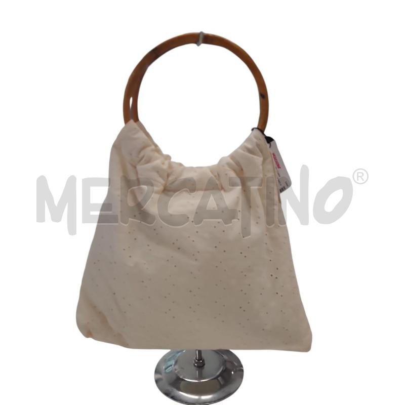 BORSA DONNA LEOPARD PANNA SANGALLO MANICI CERCHIO BAMBÙ  | Mercatino dell'Usato Salerno torrione 2