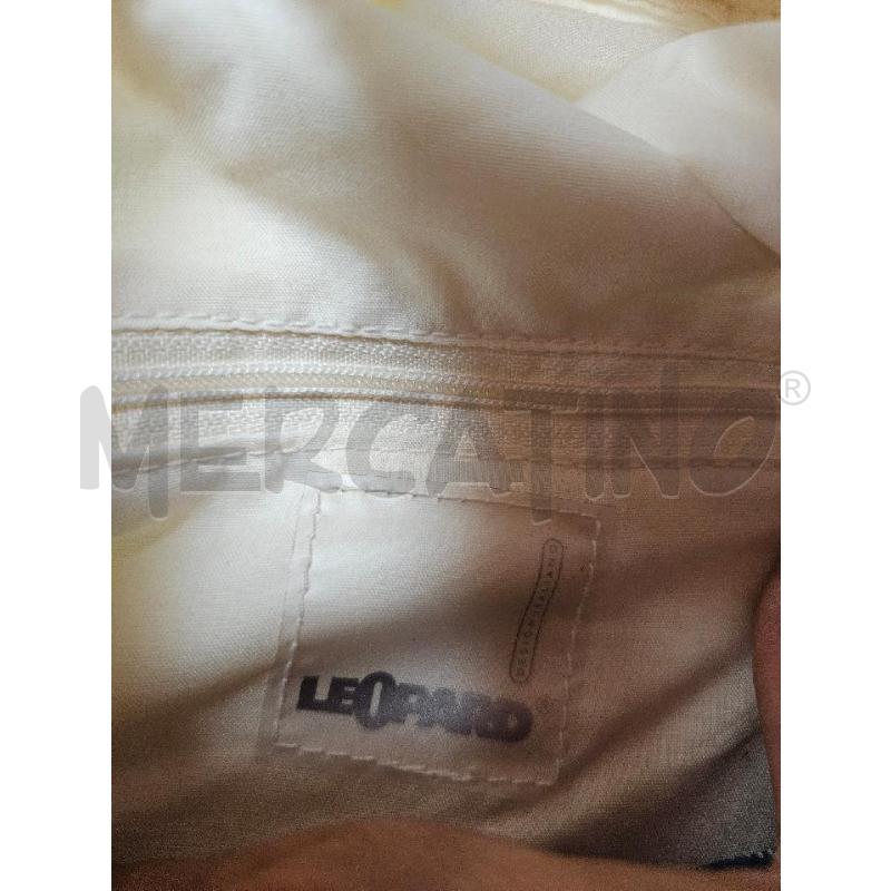 BORSA DONNA LEOPARD PANNA SANGALLO MANICI CERCHIO BAMBÙ  | Mercatino dell'Usato Salerno torrione 3