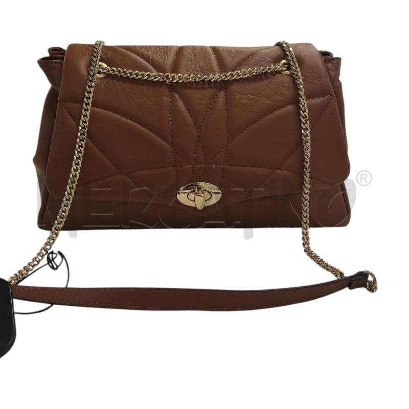 BORSA DONNA PULICATI MARRONE PELLE  | Mercatino dell'Usato Salerno torrione 1