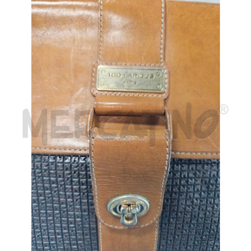 BORSA DONNA TED LAPIDUS PELLE TRAMA LOGO | Mercatino dell'Usato Salerno torrione 3