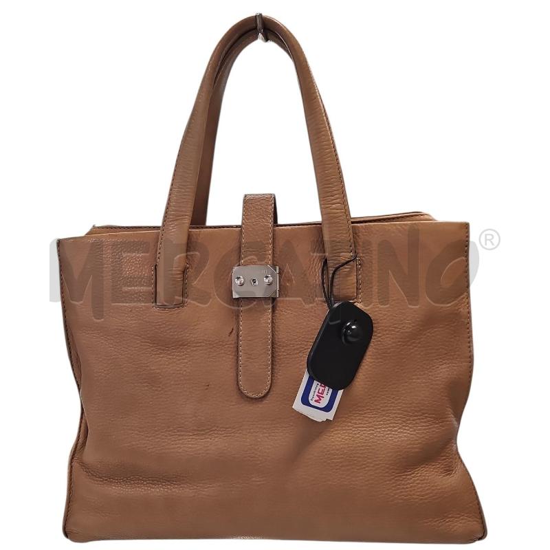 BORSA DONNA TRAVECCHI MARRONE PELLE  | Mercatino dell'Usato Salerno torrione 1