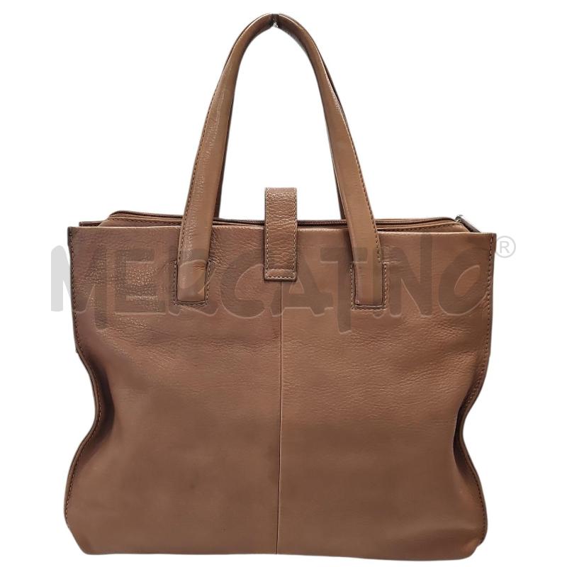 BORSA DONNA TRAVECCHI MARRONE PELLE  | Mercatino dell'Usato Salerno torrione 2