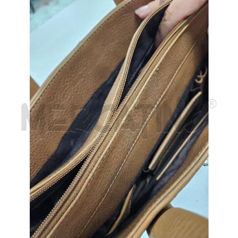 BORSA DONNA TRAVECCHI MARRONE PELLE  | Mercatino dell'Usato Salerno torrione 5