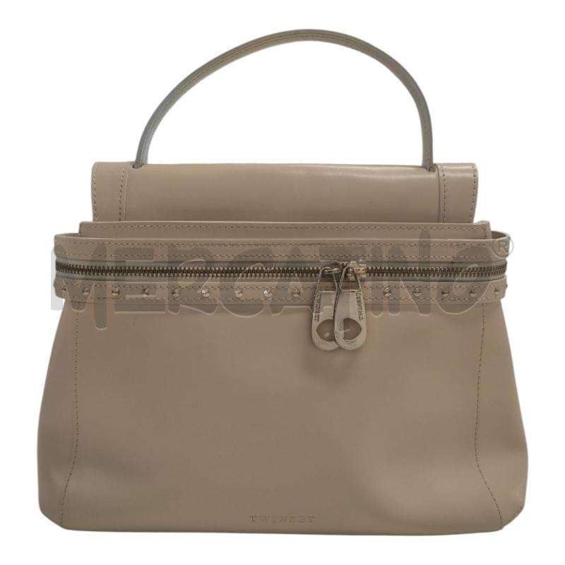 BORSA DONNA TWINSET BEIGE PELLE  | Mercatino dell'Usato Salerno torrione 1