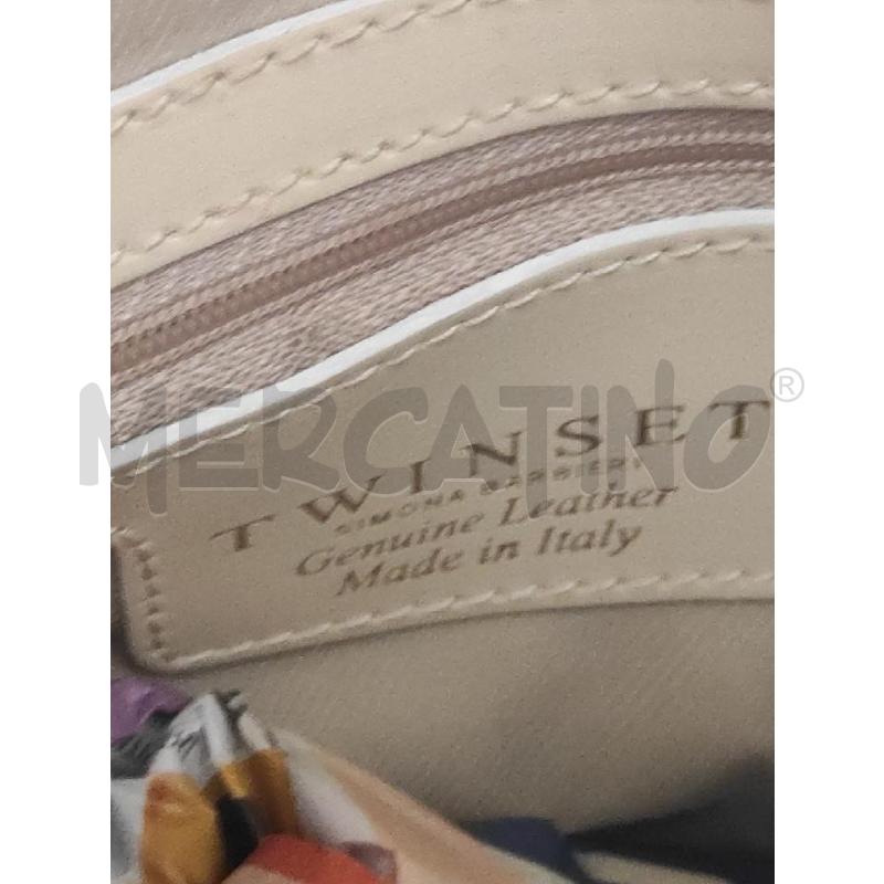 BORSA DONNA TWINSET BEIGE PELLE  | Mercatino dell'Usato Salerno torrione 3