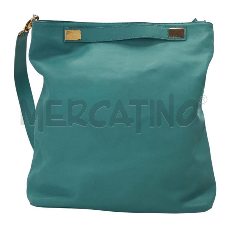 BORSA DONNA VICINI IN PELLE  TURCHESE  | Mercatino dell'Usato Salerno torrione 1
