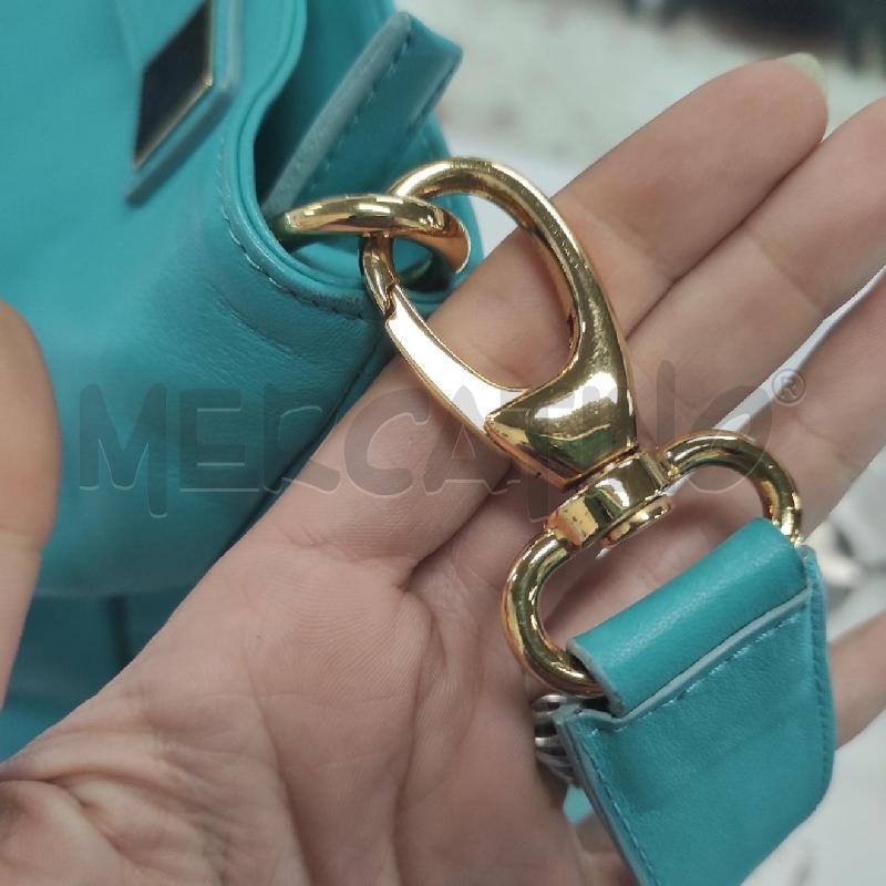 BORSA DONNA VICINI IN PELLE  TURCHESE  | Mercatino dell'Usato Salerno torrione 3