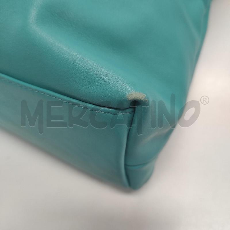BORSA DONNA VICINI IN PELLE  TURCHESE  | Mercatino dell'Usato Salerno torrione 5