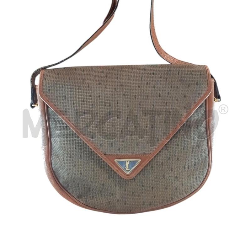 BORSA DONNA YVES SAINT LAURENT TESSUTO E PELLE  | Mercatino dell'Usato Salerno torrione 1