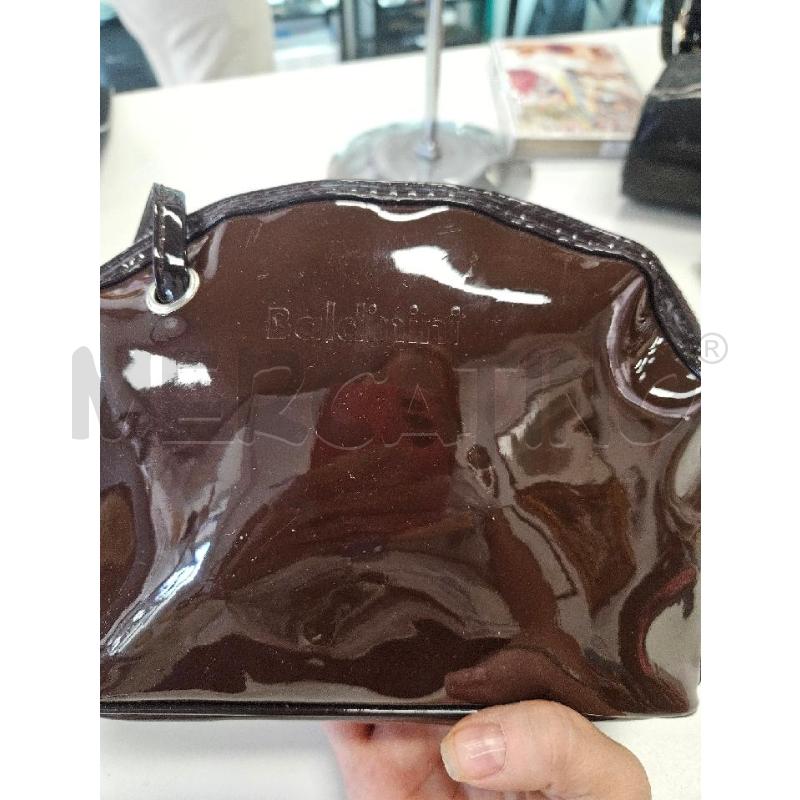 BORSETTA DONNA BALDININI MARRONE LACCATA | Mercatino dell'Usato Salerno torrione 3
