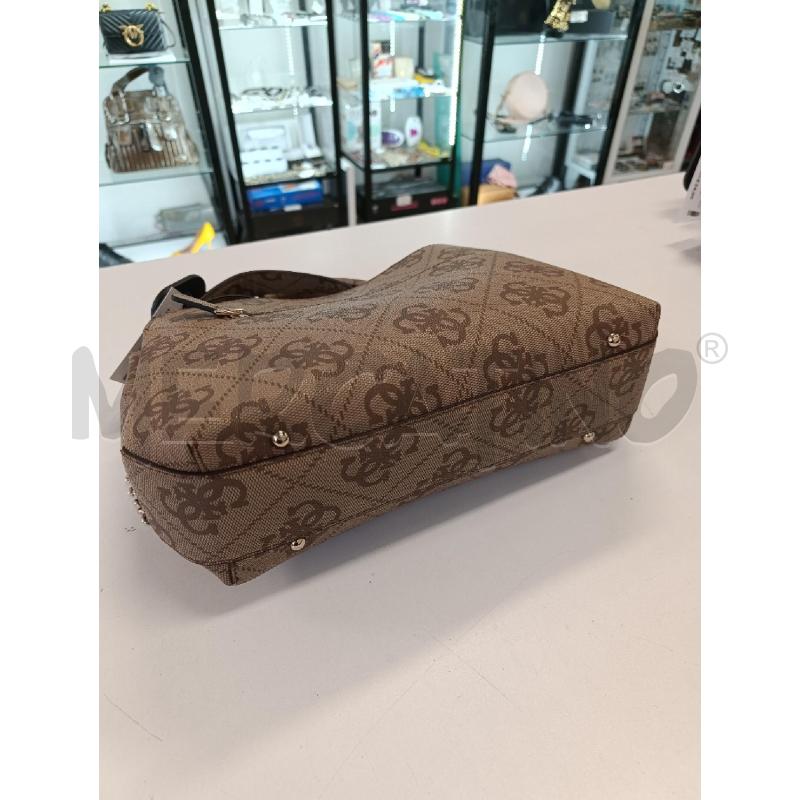 BORSETTA DONNA GUESS MARRONE MONOGRAM ROSA | Mercatino dell'Usato Salerno torrione 3