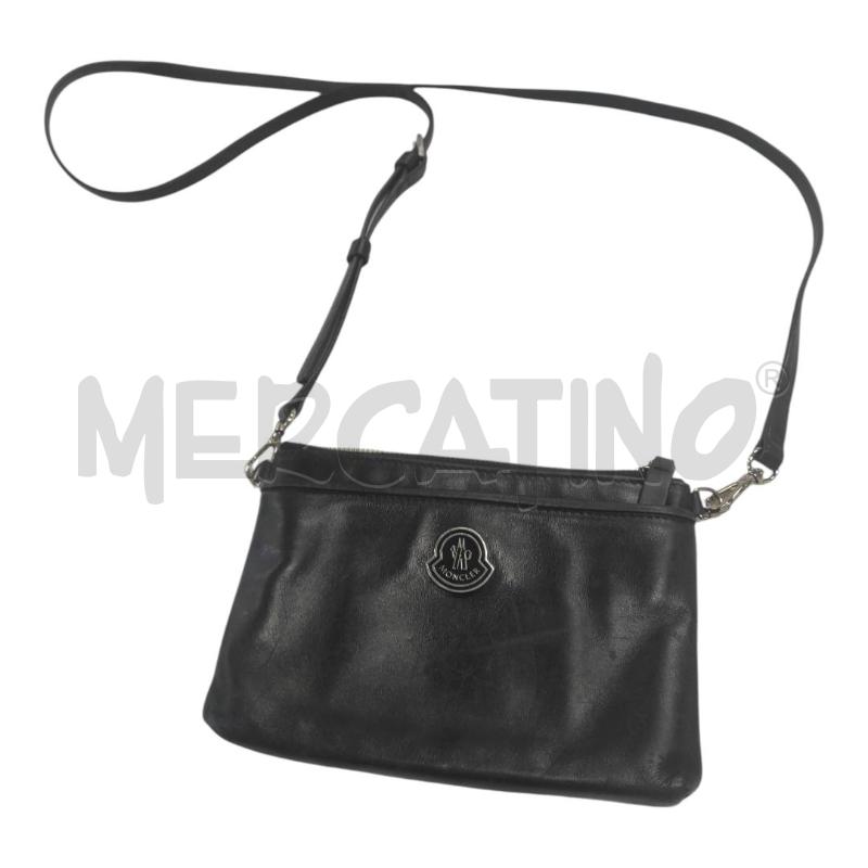 BORSETTA DONNA MONCLER NERA PELLE  | Mercatino dell'Usato Salerno torrione 1