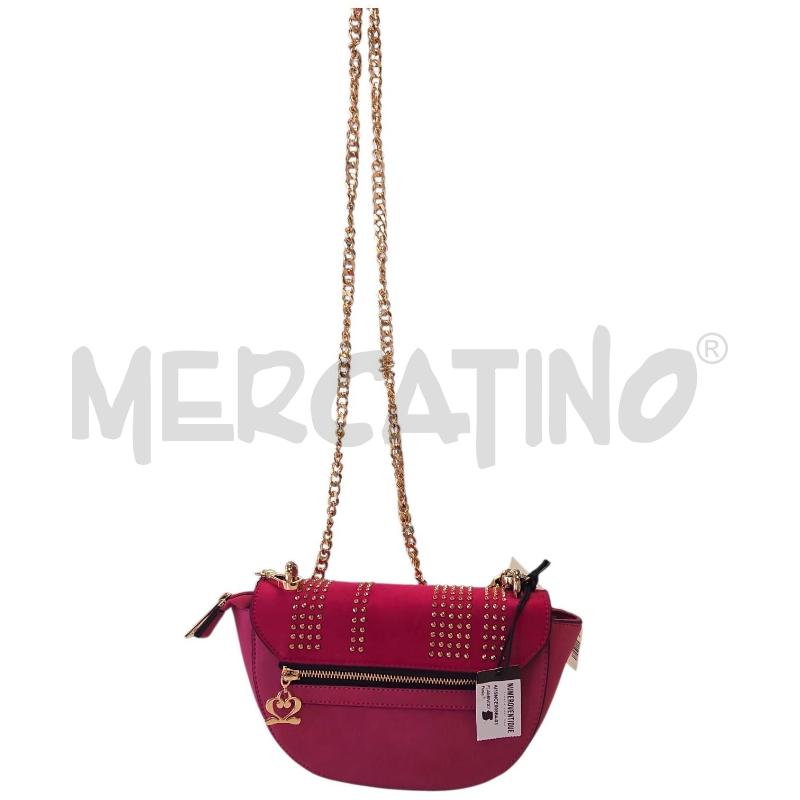 BORSETTA DONNA NUMERO VENTIDUE FUCSIA BORCHIE E TRACOLLA | Mercatino dell'Usato Salerno torrione 2