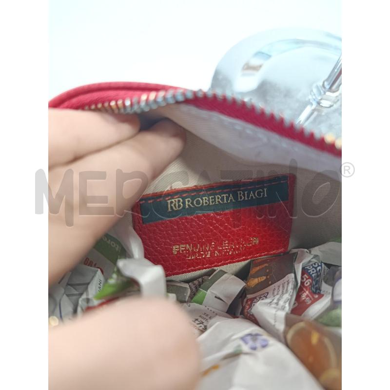 BORSETTA DONNA ROBERTA BIAGI ROSSA PELLE  | Mercatino dell'Usato Salerno torrione 4