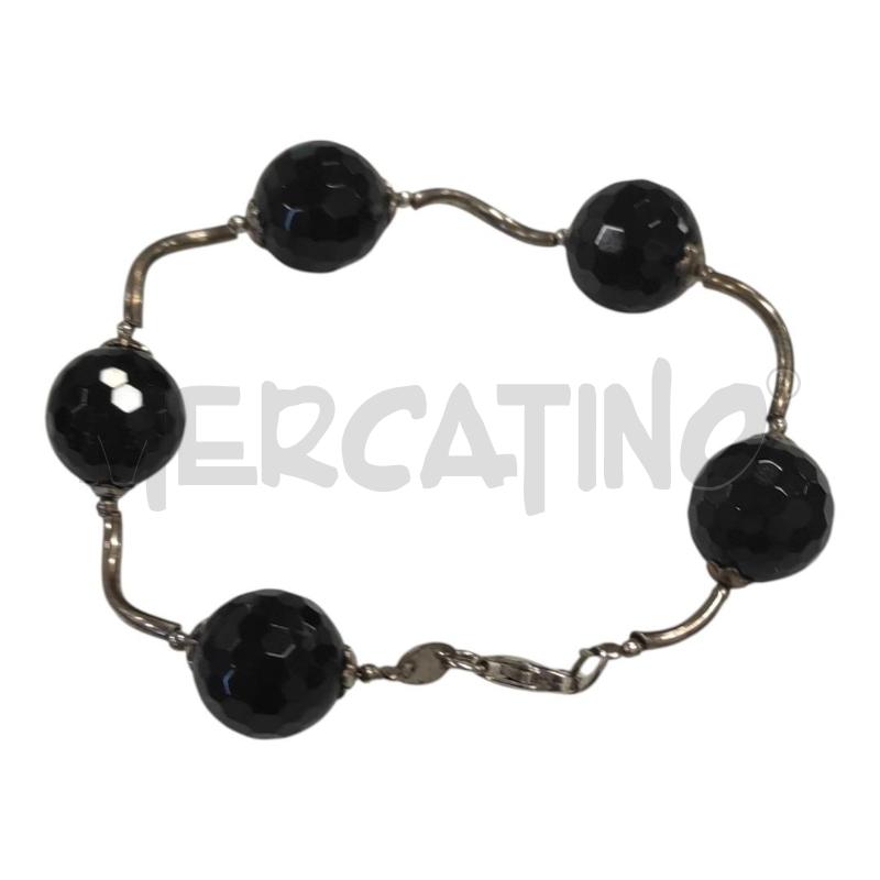 BRACCIALE CON CRISTALLI NERI  | Mercatino dell'Usato Salerno torrione 1