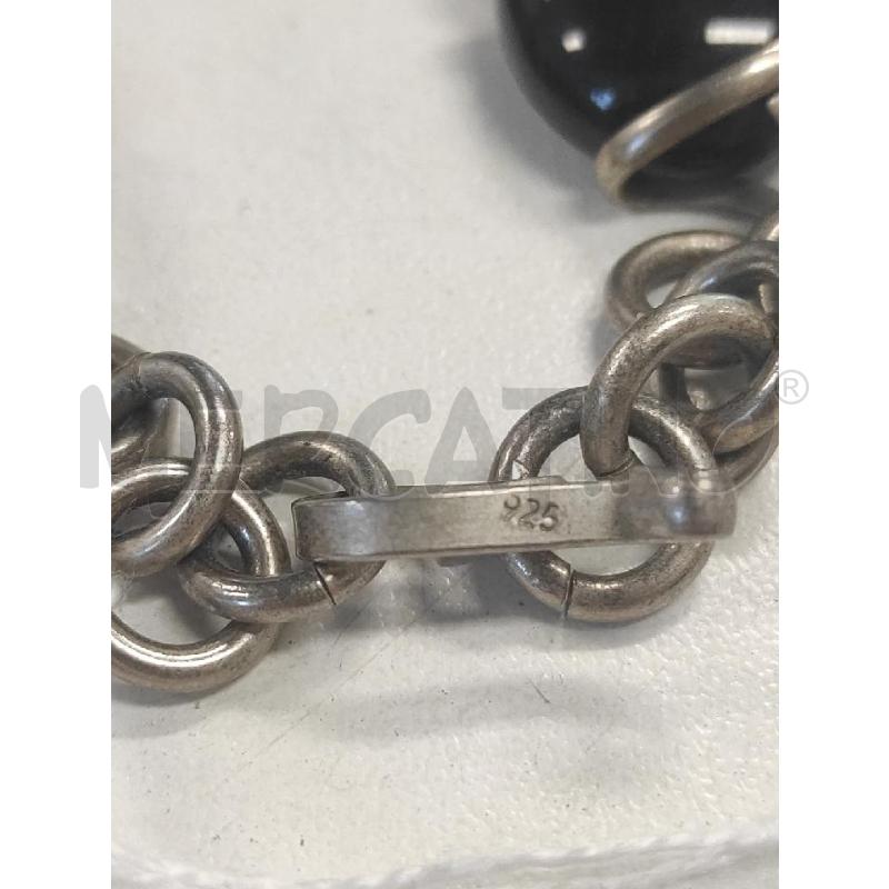 BRACCIALE CON ELEMENTI IN VETRO NERO  | Mercatino dell'Usato Salerno torrione 2