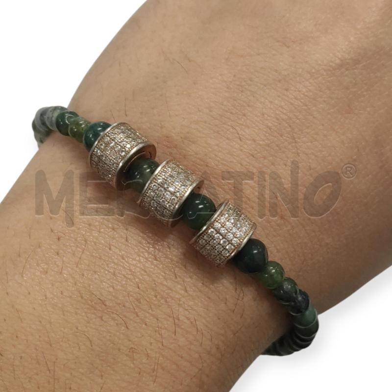 BRACCIALE CON SFERE VERDI CON CILINDRI  | Mercatino dell'Usato Salerno torrione 1