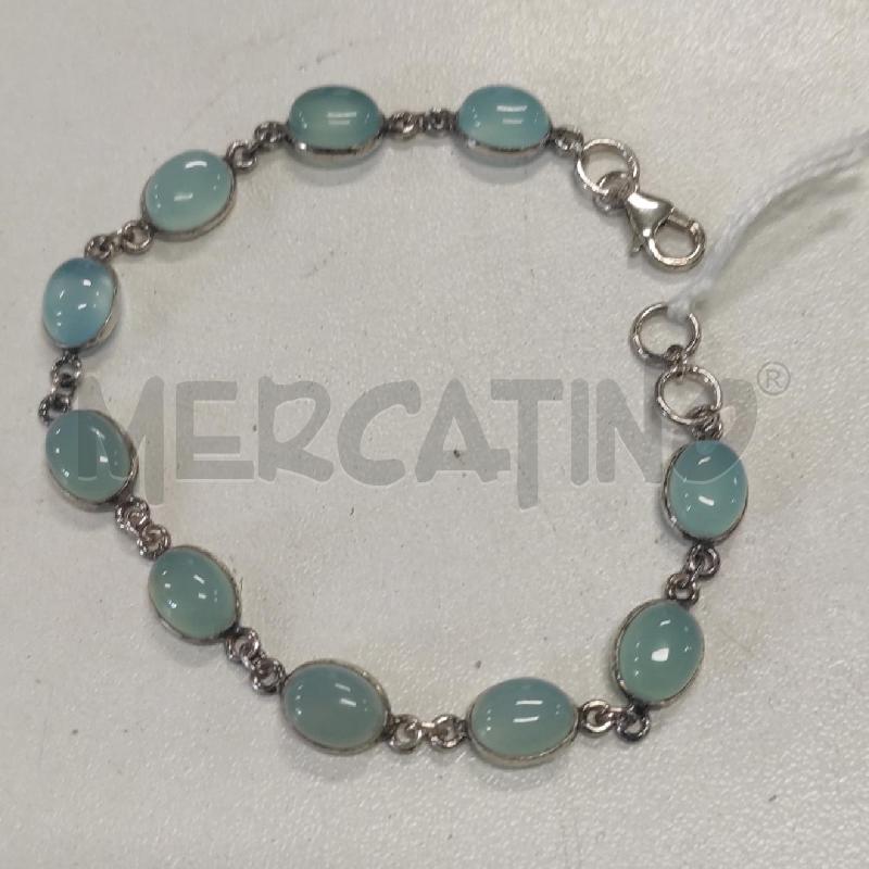 BRACCIALE PIETRE OVALI CELESTI | Mercatino dell'Usato Salerno torrione 2