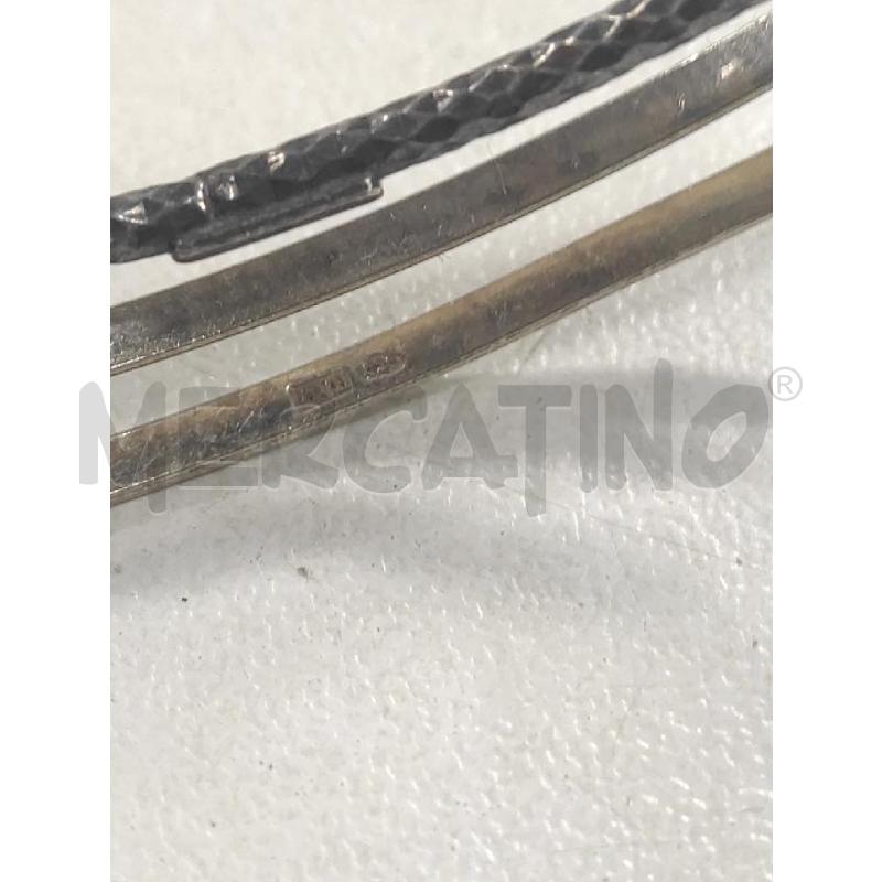BRACCIALE TRIPLO CON PENDENTE CRISTALLO NERO  | Mercatino dell'Usato Salerno torrione 3