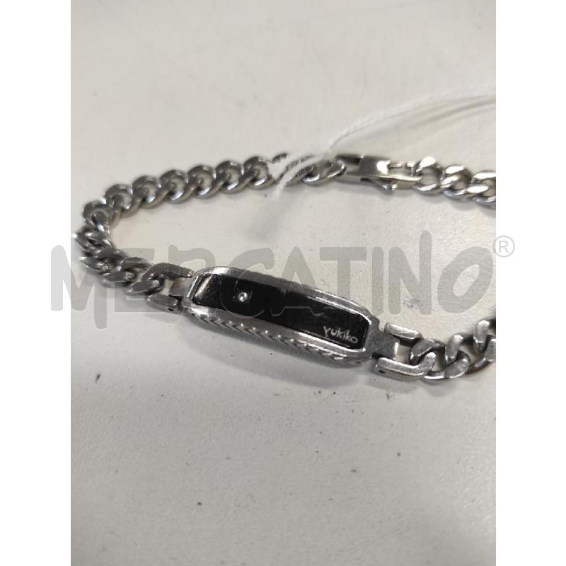 BRACCIALE UOMO YUKIKO CON PIASTRINA NERA | Mercatino dell'Usato Salerno torrione 2