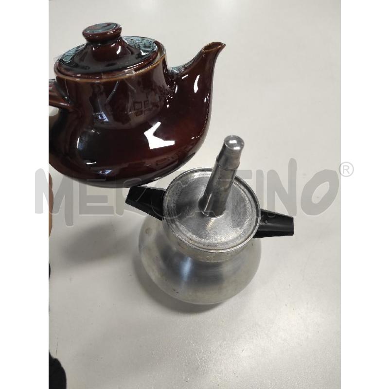 CAFFETTIERA LETIZIA ESPRESSO METALLO E CERAMICA MARRONE | Mercatino dell'Usato Salerno torrione 3