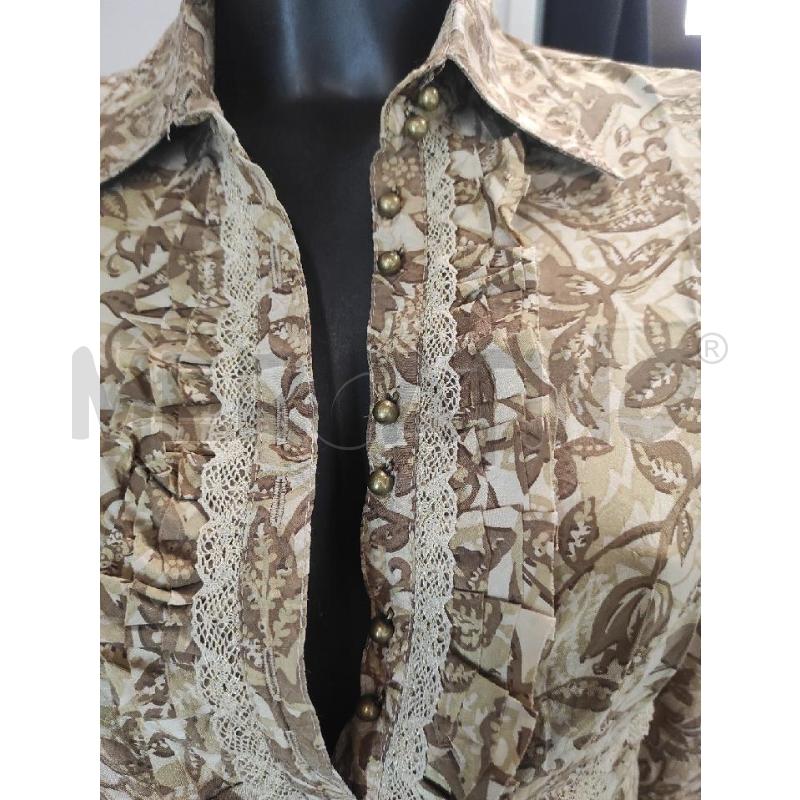 CAMICIA DONNA KAREN MILLEN MARRONE A FANTASIA TG. 38 | Mercatino dell'Usato Salerno torrione 2