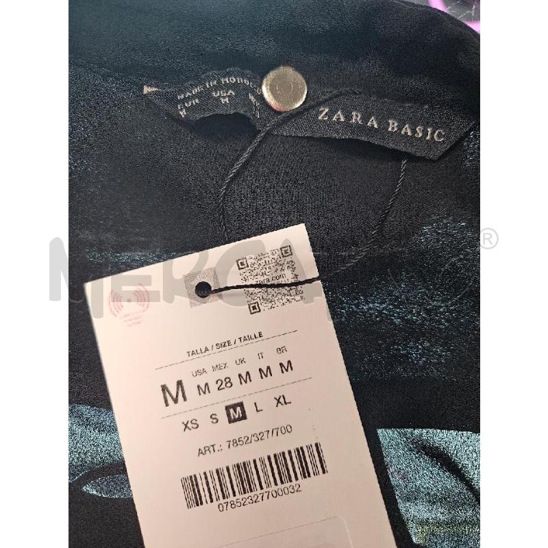 CAMICIA DONNA ZARA NERA VELATA TG. M | Mercatino dell'Usato Salerno torrione 3