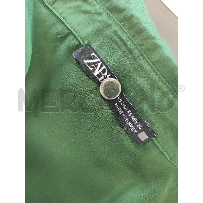 CAMICIA DONNA ZARA VERDE BOTTIGLIA TG. XS | Mercatino dell'Usato Salerno torrione 3