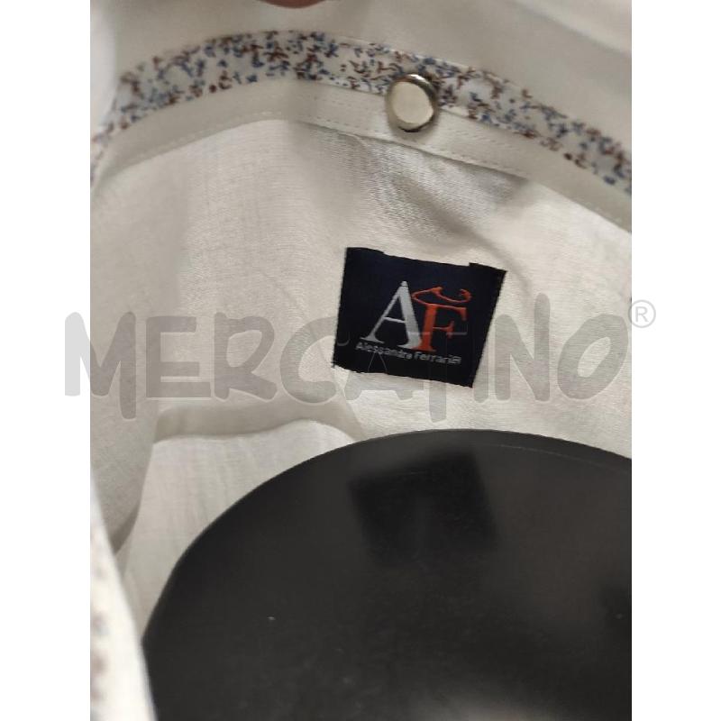 CAMICIA UOMO ALESSANDRO FERRARI BIANCA LINO TG. L | Mercatino dell'Usato Salerno torrione 2