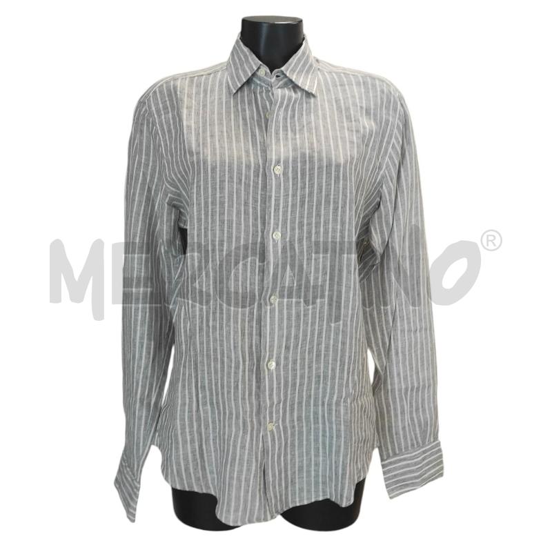 CAMICIA UOMO BRIAN DALES GRIGIO RIGHE BIANCHE TG. 40 | Mercatino dell'Usato Salerno torrione 1
